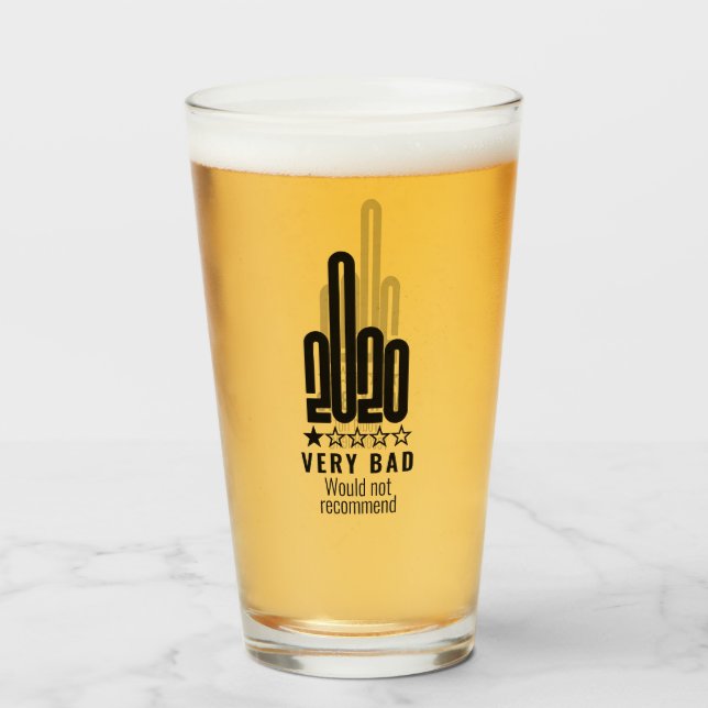 Anpassningsbar 2020-Mitten-Finger-översynen rekomm Glaskopp (Framsida fylld)