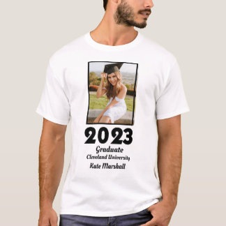 Anpassningsbar 2023 Student Photo and Namn T-Shirt
