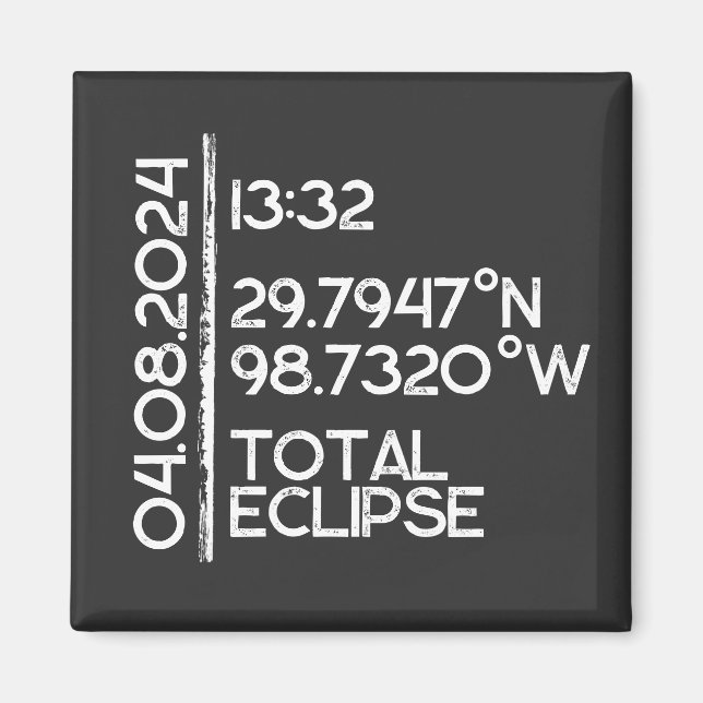 Anpassningsbar 2024 Solära Eclipse Magnet (Framsidan)