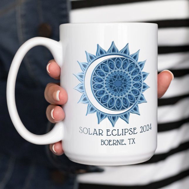 Anpassningsbar 2024 Urklipp Kaffemugg (Solar eclipse coffee mug)