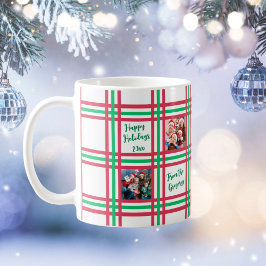 Anpassningsbar 2025 Red Grönt Play Family Photo Kaffemugg