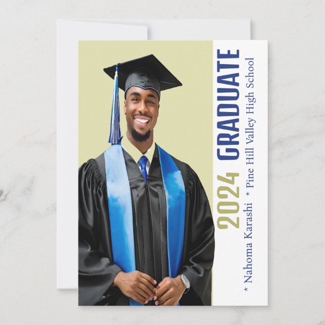 Anpassningsbar 2025 Uttalande av manlig eller kvin Inbjudningar (Framsida)