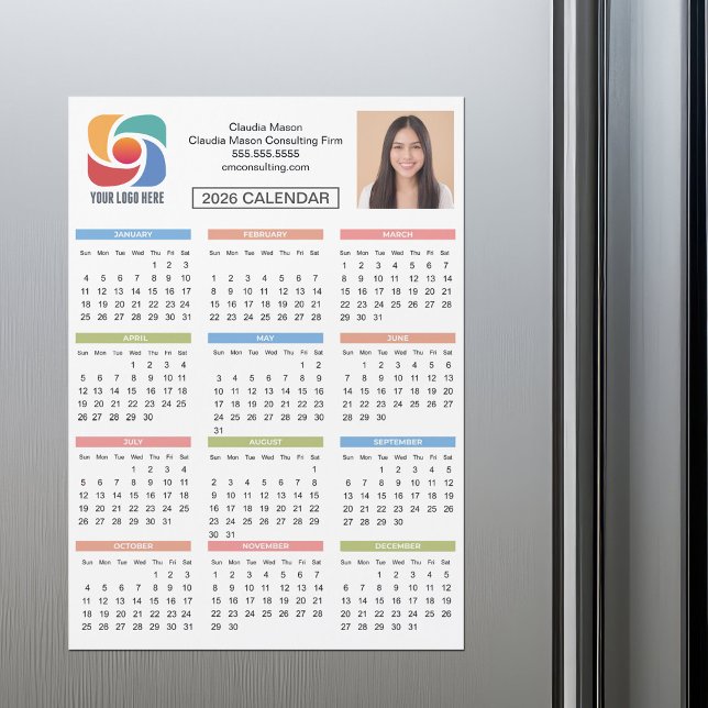 Anpassningsbar 2026 Calendar Business Logotyp Comp (Skapare uppladdad)