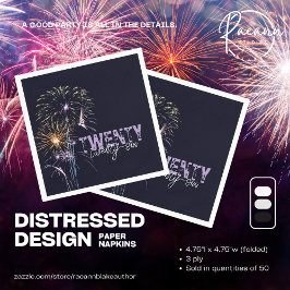 Anpassningsbar 2026 Distressed Design Papperscockt Pappersservett