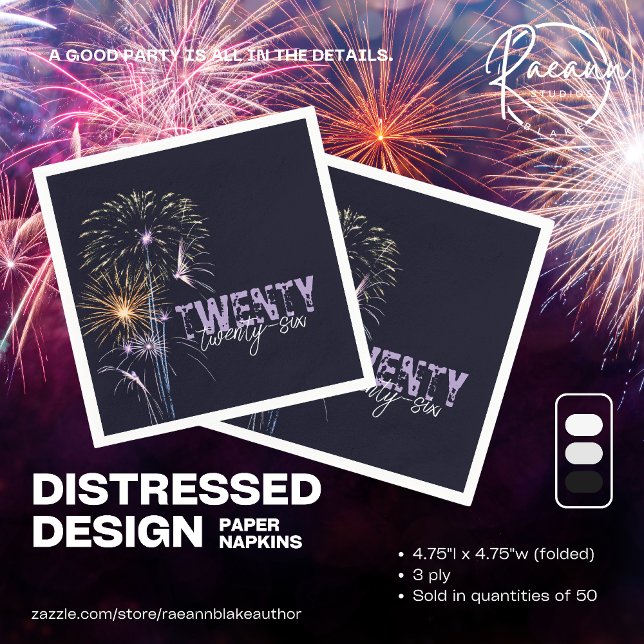 Anpassningsbar 2026 Distressed Design Papperscockt Pappersservett (Skapare uppladdad)