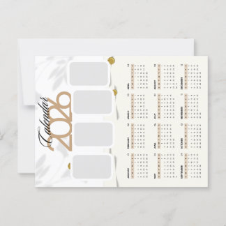 Anpassningsbar 2026-kalender vykort
