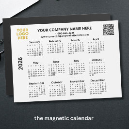 Anpassningsbar 2026 Logotyp QR Business Magnetic C
