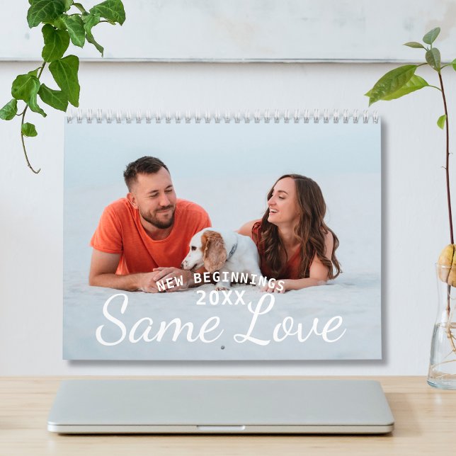 Anpassningsbar 2026 Modern par Photo Kalender (Custom 2025 Modern Couple Photo Calendar
)