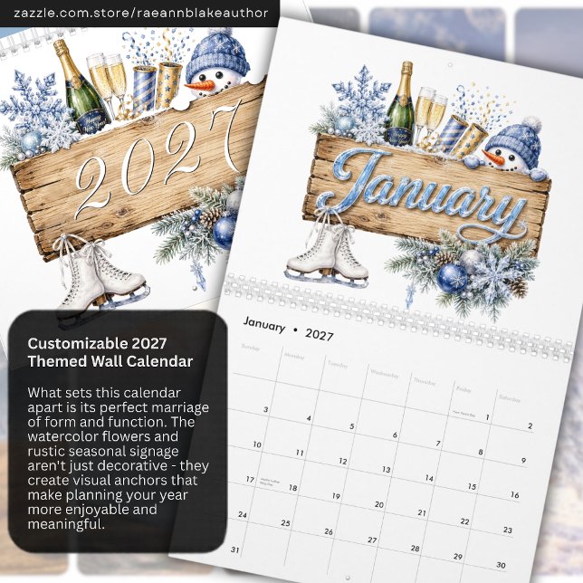 Anpassningsbar 2027 Väggkalender med tema Kalender (Skapare uppladdad)