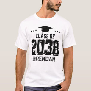 Anpassningsbar 2038 Bakåt till skolan Handprint Ke T Shirt