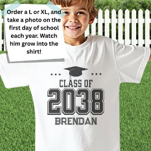 Anpassningsbar 2038 Bakåt till skolan Handprint Ke T Shirt