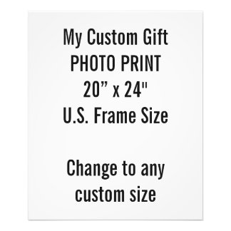 Anpassningsbar 20 x 24-tums fotoutskrift US Ram St Fototryck