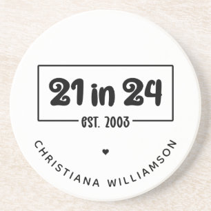 Anpassningsbar 21:a födelsedagen 21:e födelsedagen underlägg
