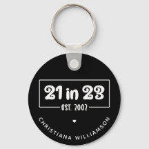 Anpassningsbar 21:a födelsedagspressen Gift 21 in 