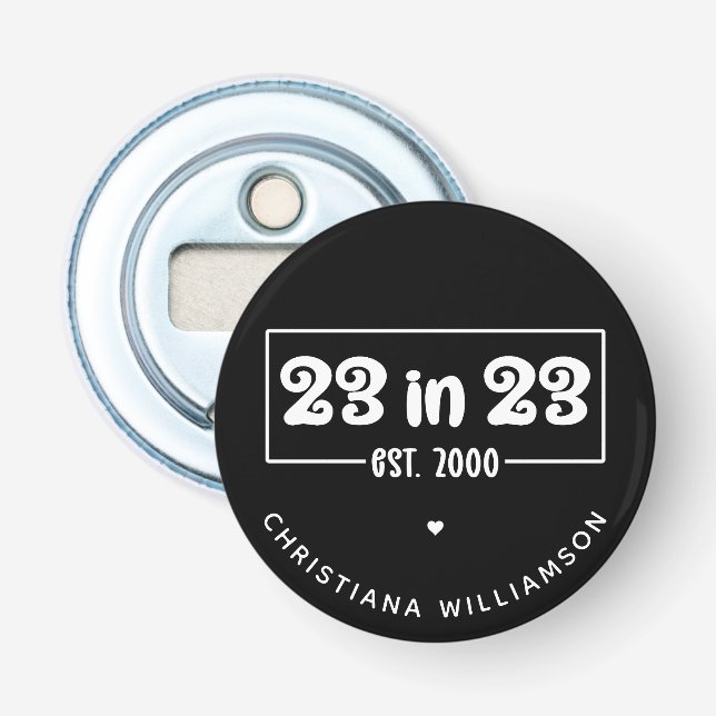 Anpassningsbar 23:e födelsedagspresent 23:e födels flasköppnare (Framsidan)