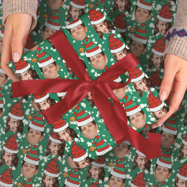 Anpassningsbar 2 Ansikte Photo Funny jul Hats Gift Presentpapper