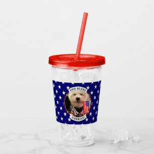 Anpassningsbar 2 Bilder USA Amerikanska Flagga Pat Take Away Mugg