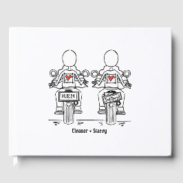 Anpassningsbar 2 Brides Biker Motorcykel Evening B Gästböcker