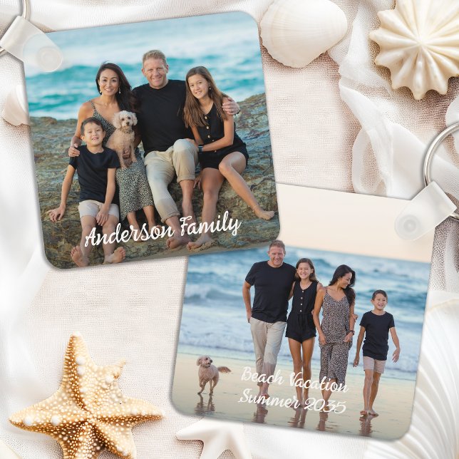 Anpassningsbar 2 - Enkel Personlig för fotofamilje Nyckelring (Skapare uppladdad)