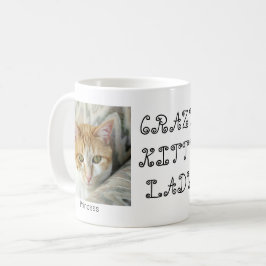Anpassningsbar 2 Foto Crazy Kattunge Dam Cute Coff Kaffemugg