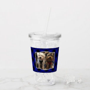 Anpassningsbar 2 Foto ramar Klassisk blå och svart Take Away Mugg