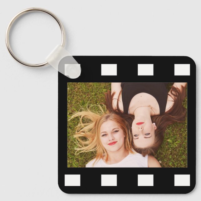 Anpassningsbar 2 - fotofilmregel nyckelring (Framsida)