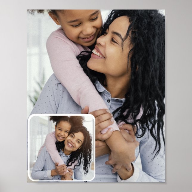 Anpassningsbar 2 Fotokollage Poster (Framsidan)