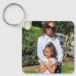 Anpassningsbar 2 fotokvadrat nyckelring