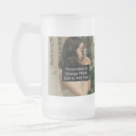 Anpassningsbar 2 Foton Artwork Slogan 16 oz Frostat Ölglas