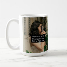 Anpassningsbar 2 Foton Artwork Slogan Classic 15 o Kaffemugg
