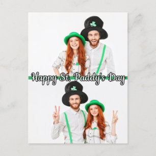 Anpassningsbar 2-foton St patrick's day Shamrock I Vykort