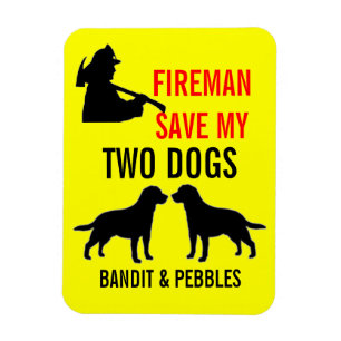 Anpassningsbar 2 Hund Brandsäkerhet Magnet