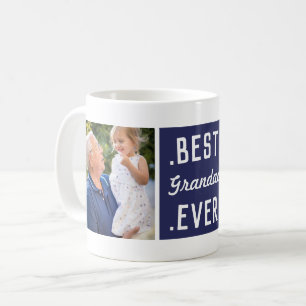 Anpassningsbar 2 Photo Blue Best Grandad Aldrig Mu Kaffemugg