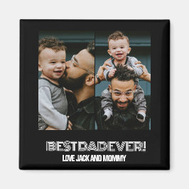 Anpassningsbar 2 Photo Collage Fars dag Magnet