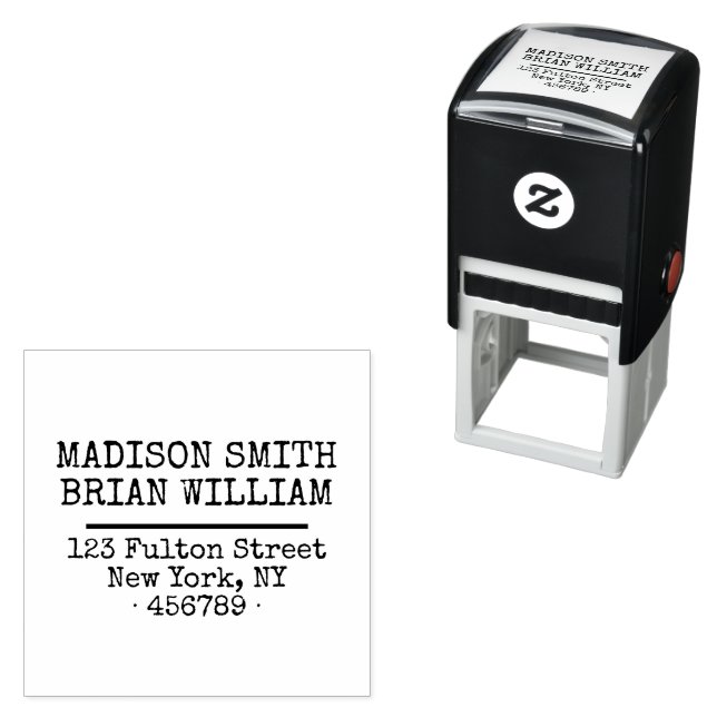 Anpassningsbar 2-Returadress för efternamn Skrivma Självfärgande Stämpel (In Situ)