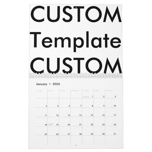 Anpassningsbar 2-sidig kalender, EXCEPTIONELL ANPA Kalender (Jan 2026)