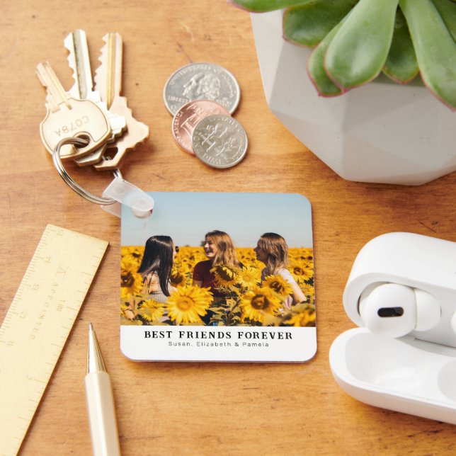 Anpassningsbar 2, sidokörning för foto och Namn, B Nyckelring (Skrivbord)