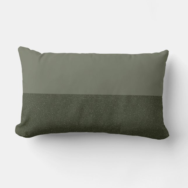 Anpassningsbar 2-ton Moss Grönt Lumbar Dekorativ k Lumbarkudde (Framsida)