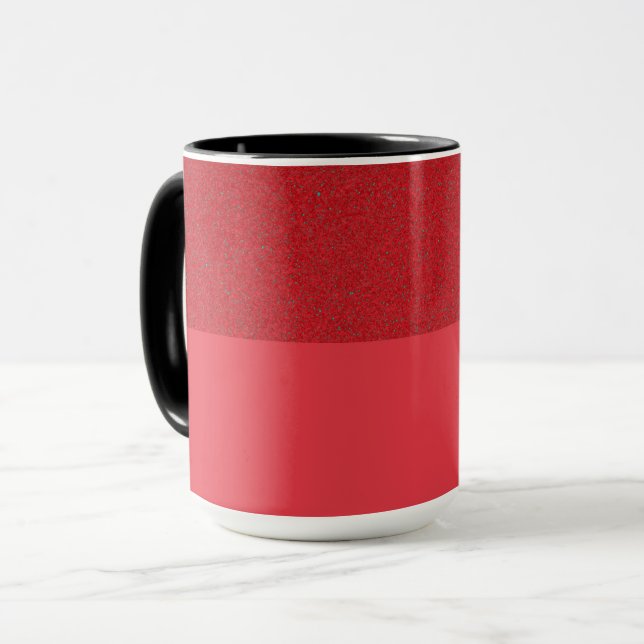 Anpassningsbar 2-ton Red Noise Ceramic Mugg (Framsida vänster)