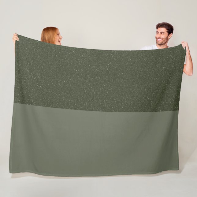 Anpassningsbar 2-Tone Moss Fleece Blanket med Stru (På plats)
