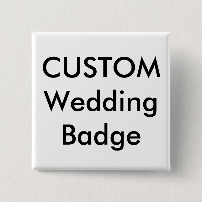 Anpassningsbar 2-tums fyrkantsbrickor knapp (Framsida)