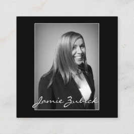 ANPASSNINGSBAR 2 X 2 MINIMALISTISK FOTOFÖRETAG FYRKANTIGT VISITKORT