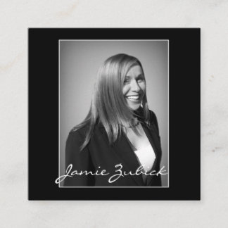 ANPASSNINGSBAR 2 X 2 MINIMALISTISK FOTOFÖRETAG FYRKANTIGT VISITKORT