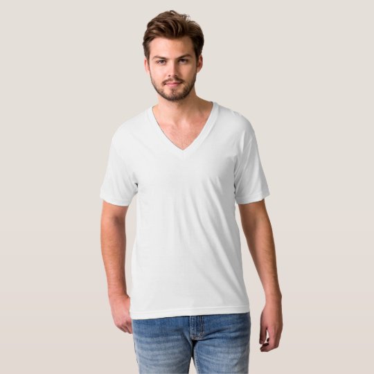 American Apparel Fine Jersey V-neck T-Shirt, Herr, Vit
