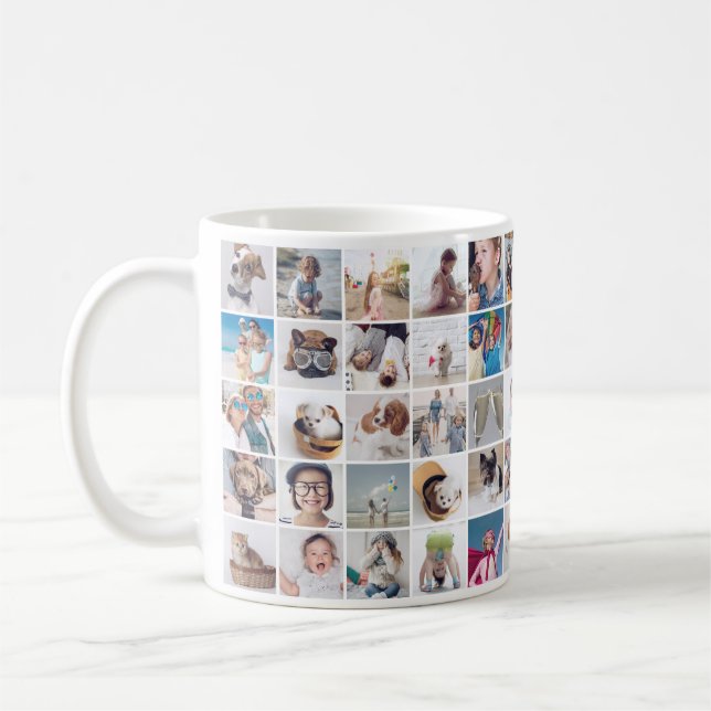 Anpassningsbar 30 Foton Modern familj och Pet Kaffemugg (Vänster)
