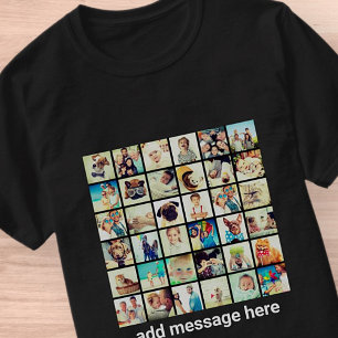 Anpassningsbar 36 fotomoderna familjeminnen och pe t shirt