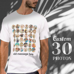 Anpassningsbar 36 fotomoderna familjeminnen och pe t shirt