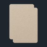 Anpassningsbar 3,5 tum x 5 tum Kraft-inbjudningar  Inbjudningar<br><div class="desc">Skapa fantastiska inbjudningar till anpassningsbar med våra förstklassiga pappra kort på 3, 5 x 5 tum. Dessa mångsidiga, miljövänliga inbjudningar har rundade hörn och en mjuk, jordtonsbaserad avsluta, perfekt vid varje särskilt tillfälle. Våra Kraft-inbjudningar har en tjocklek på 14 pt och en vikt på 100 lb och erbjuder hållbarhet och...</div>