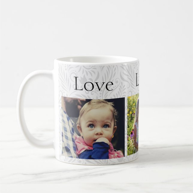 Anpassningsbar 3 Blommigt av foto/ Elegant minimal Kaffemugg (Vänster)