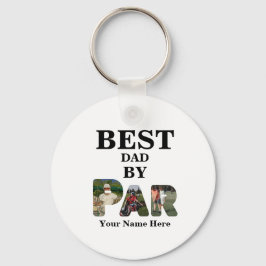 Anpassningsbar 3 brev-formfoto Bästa pappa efter p Nyckelring